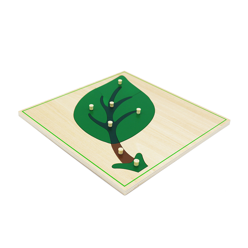 Montessori Leaf Wooden Knob Educational Puzzle Featured Image