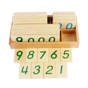 Low price for Wooden Kitchen Play Toys - Small Wooden Number Cards With Box (1-9000) – Bst