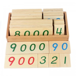Small Wooden Number Cards With Box (1-9000)
