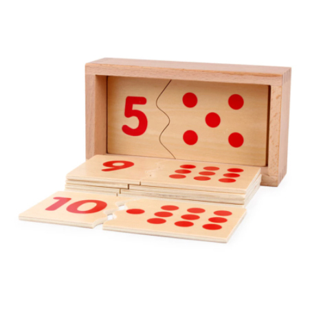 Factory wholesale Wooden Outdoor Toys - Montessori Math Materials Matching Number Puzzles 1-10 – Bst