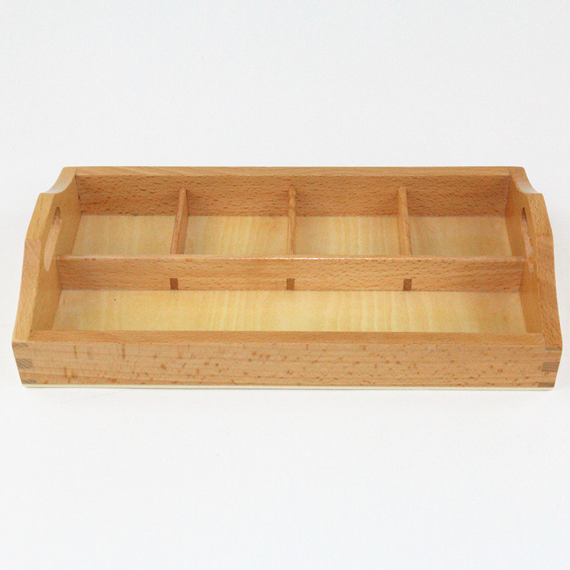Baby Toy Montessori Wooden 4 Compartment Sorting Tray Featured Image
