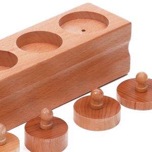 8 Year Exporter Wooden Toy - Montessori Knobbed Cylinder Blocks – Bst