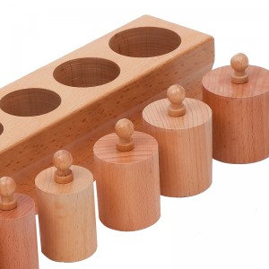 8 Year Exporter Wooden Toy - Montessori Knobbed Cylinder Blocks – Bst