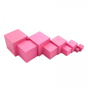 Montessori Pink Tower Solid Wooden Cube Block