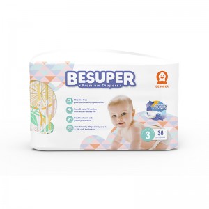 Online Exporter Baby Diaper Raw Material - Besuper Fantastic Colorful Baby Diaper – Baron
