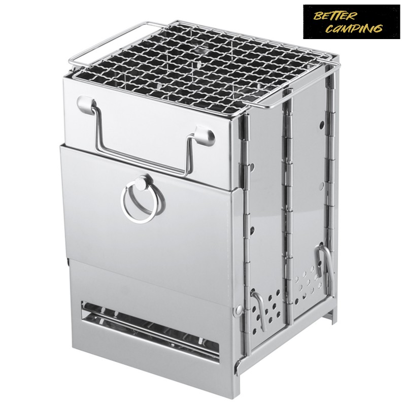 BC1118   Integrated folding one pull forming stainless steel fire stove