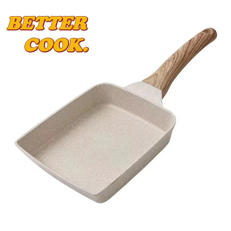 Wholesale Household Kitchen Cooking Tamagoyaki Aluminum McRib Egg Fry Pan Non Stick Frying Pan Featured Image