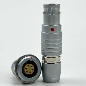 B series push pull connector metal circular IP50 indoor used with 360 degree EMC shielding