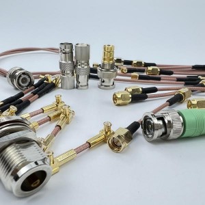 High Precision RF Coaxial Connector with coax c...