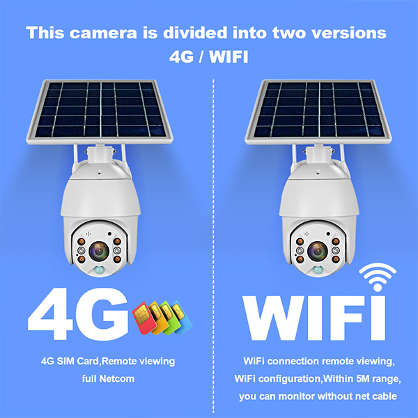 Unique Innovative PTZ Wireless Outdoor Solar Powered Wifi Security Battery Camera 4G SIM card
