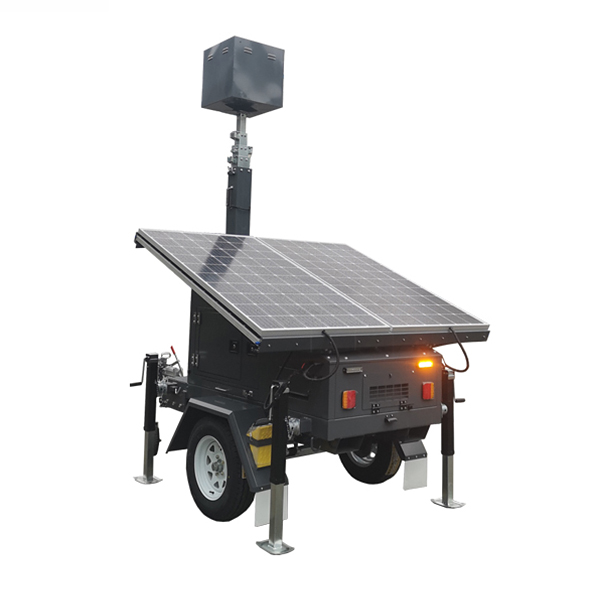 Trailer mounted solar power system for CCTV camera and lighting (1)