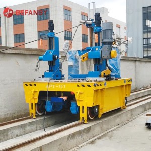Factory Customized Steel Plant Use Tow Cable Powered Rail Transfer Cart