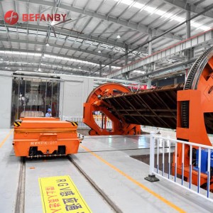 Good Quality Assembly Line Apply Motorized Hydraulic Lifting Rail Transfer Cart