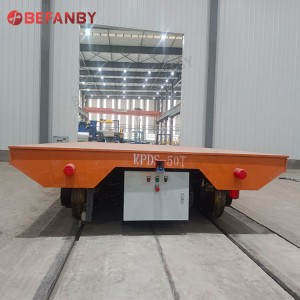 High Quality 50T Pyrolysis Factory Use Electric Rail Transport Trolley