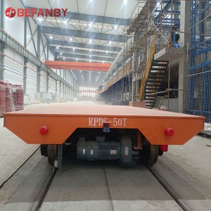 50T Heavy Duty Electric Rail Transport Cart