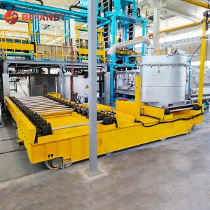 5T Automatic Roller Table Rail Transfer Trolley