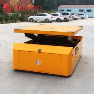 Factory Steerable Material Transfer Carts Transfer Trolley with Lifting Table
