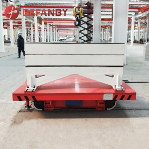 Factory Supply Metal Factory Transport  Electric Rail Transfer Cart