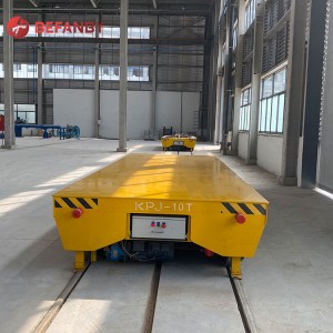 Factory Heavy Cargo Transportation Cable Power Rail Flat Transfer Cart