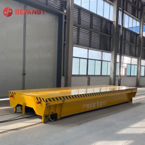 Factory Heavy Cargo Transportation Cable Power Rail Flat Transfer Cart