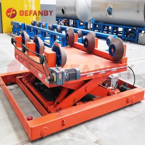 Heavy Load 5T Scissor Lifting Rail Transfer Cart