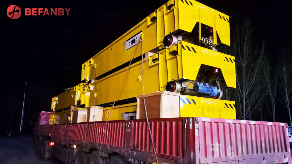 5 Rail Transfer Carts Were Sent To The Customer’s Factory