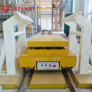 Good quality Electric Steel Plate Transporter Hydraulic Lifting Rail Transfer Trolley
