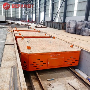 China Industry Warehouse 35T Anti-heat Steerable Transfer Cart