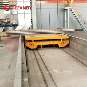 Production Line 20T Hydraulic Lift Rail Transfer Cart