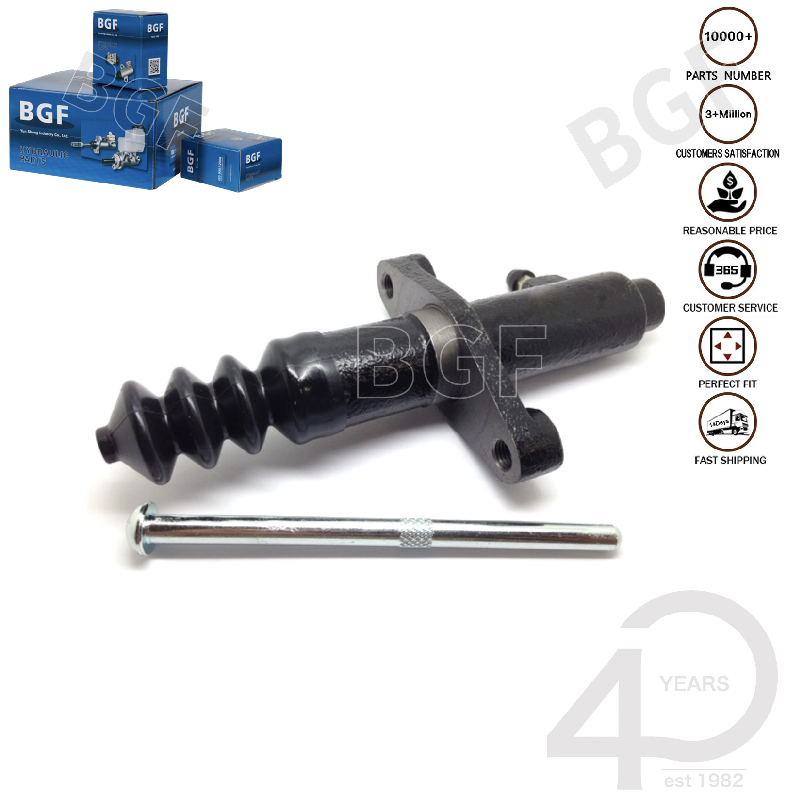 I-BGF CLUCTH SLAVE CYLINDER FOR MITSUBISHI CANTER FUSO (FB) 4D33-4A 4.2L DIESEL 96-01 ROSA BUS 2.6L DIESEL 95-96 HYUNDAI COUNTY BUS L+R 98-09 MIGHTY TRUCK, 3.5RTON 3.5. 98-09 ME602994 ME...