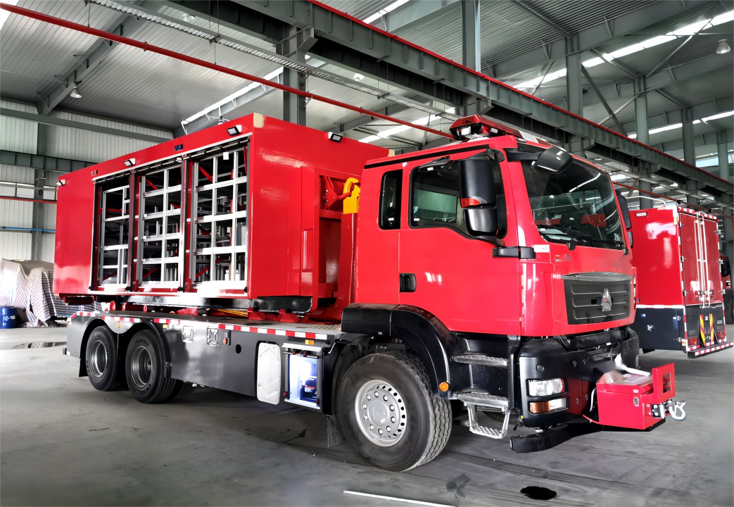 Howo self-loading equipment fire truck
