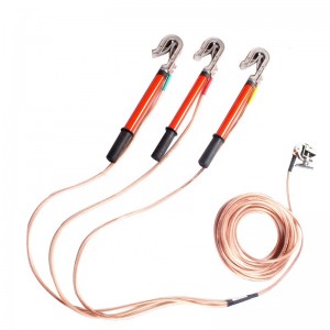 High voltage earthing rod with earthing wire