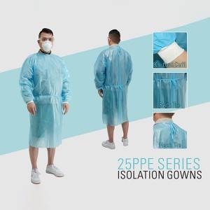 25g PP+PE Material Isolation Gown