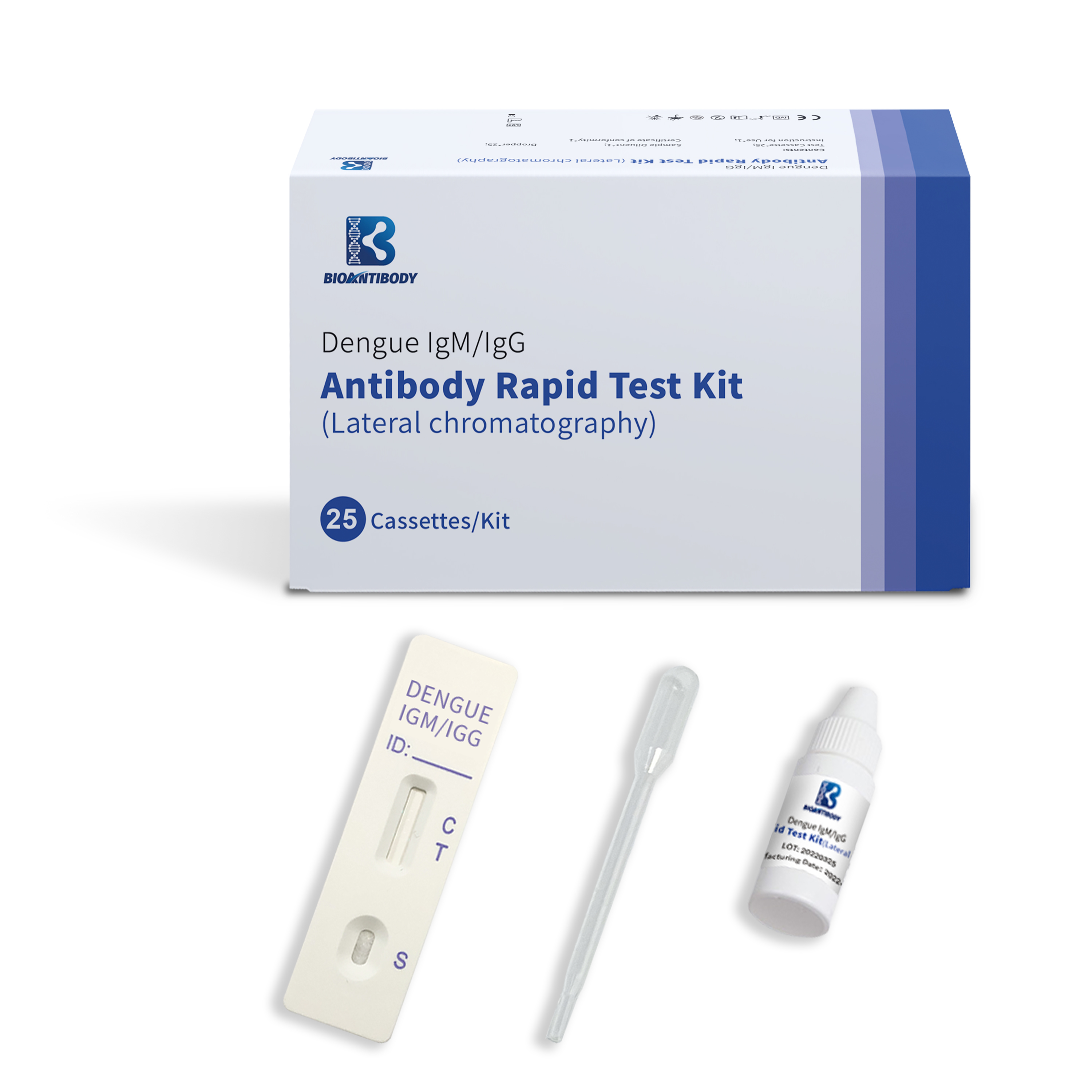 Dengue IgM/IgG Antibody Rapid test kit (Lateral chromatography)