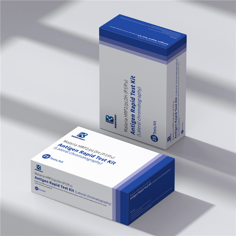 Malaria HRP2/pLDH (P.fP.v) Antigen Rapid Test Kit (Chromatographie latérale)