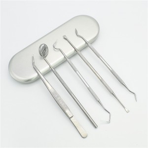 6 PCS Mouth Mirror Dental Set Tartar And Calculus Remover Stainless Steel Dental Mirror Kit
