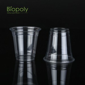 10 oz Eco Friendly Disposable Composable Paper Cold Drink Cups Pla Biodegradable Cup