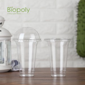 11 oz Hot sale difference size biodegradable transparent clearing cold cup PLA disposable cup