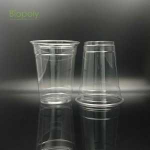 12 oz Food grade 100% biodegradable disposable Clear 16oz PLA Cold Cup