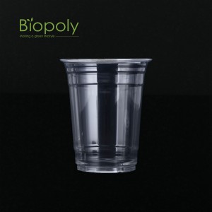 16 oz PLA Compostable eco-friendly Cups Customized Design 100% Biodegradable For Cold Drink