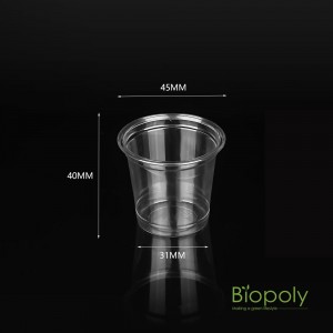 Biopoly’s 100% Biodegradable And Compostable PLA 1oz Cold Cup