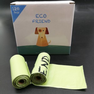 Biopoly Manufacturer wholesale biodegradable roll pet waste bag with dispenser dog poop bag
