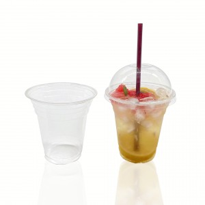 Biodegradable Coffee Cups With Lids Transparent Disposable PLA Cups