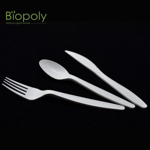 Compostable Spoon Fork Set PLA Plastic Biodegradable Cutlery