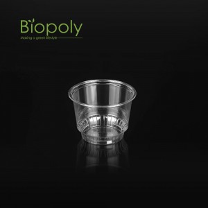 8 oz Custom 100% biodegradable compostable clear disposable plastic cold drinking Pla cups custom logo printed clear cup