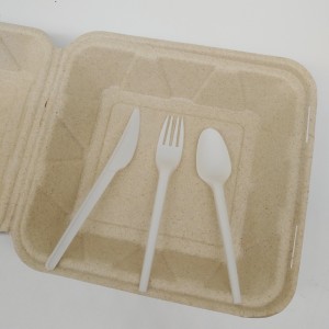 Biopoly Packaging Wrapped Kitchen Utensils PLA Cornstarch Compostable Cutlery