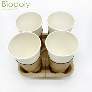 Disposable Paper Cups customized hot coffee paper cup with sleeves and lids