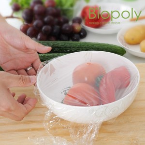 Food service plastic 100% biodegradable packaging fresh wrap pla cling film