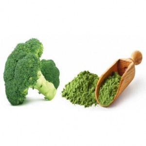 Polvere di broccoli biologici essiccati all'aria