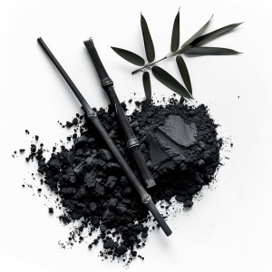 أسود الكربون النباتي من الخيزران
